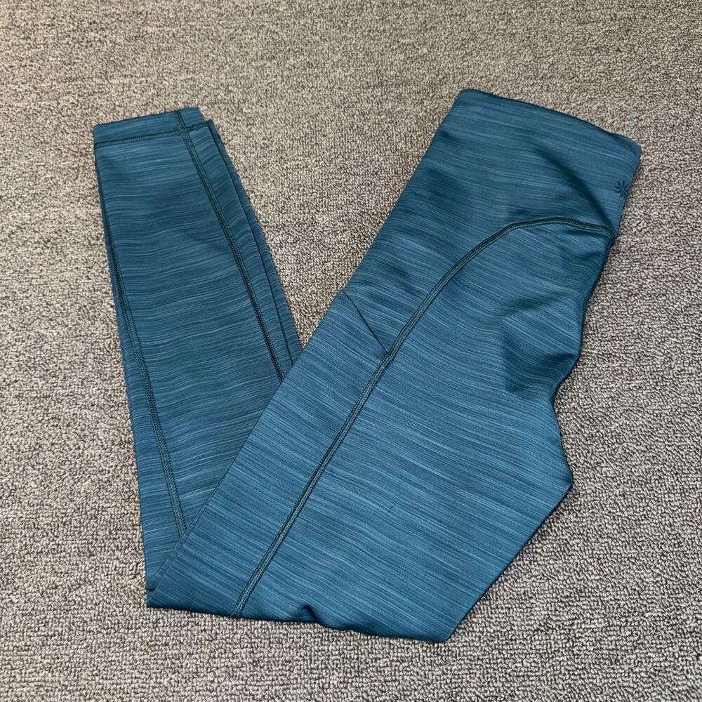 Athleta Ultimate Stash Pocket 7/8 Tight Leggings Women's XS Teal Blue Gorpcore